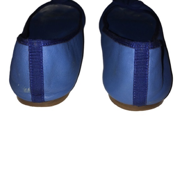 J Crew Leather Cobalt Blue Ballet Flats Classic 7 - Picture 6 of 8